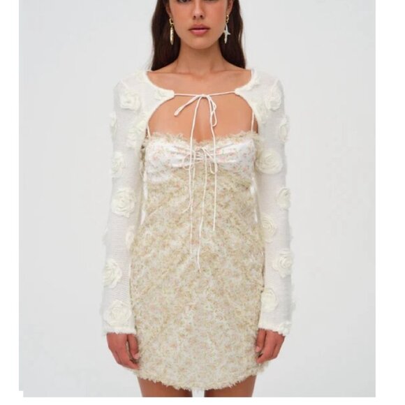 NWT $198 FOR LOVE AND LEMONS CHANIA FLORAL PRINT MINI DRESS SIZE S - Picture 3 of 10